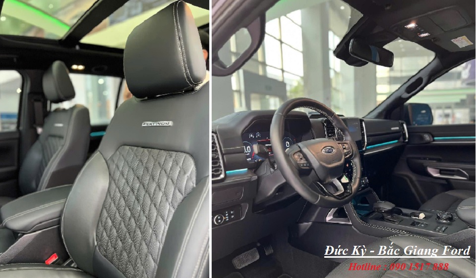 Nội thất Ford Everest Platinum sang trọng bậc nhất.